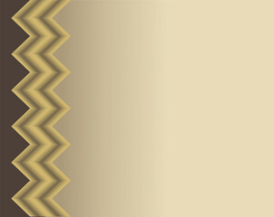 composition of zig-zag lines, planes and shapes in the form of geometry with gradient colors of gold and brown as background inspiration for visual design