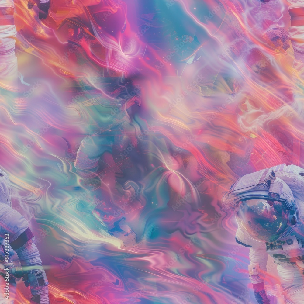 Canvas Prints abstract astronaut background.