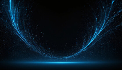 Naklejka premium particle, science, abstract, illustration, technology, datum, background, atom, connection, horizontal, motion, blue, design, geometric shape, pattern, vector, virtual reality, analysis, 10