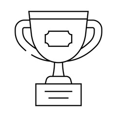 trophy cup line icon vector. trophy cup sign. isolated contour symbol black illustration