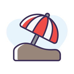 Beach Umbrella vector icon