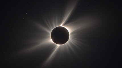 Obraz premium A dark black hole, set against a starry backdrop.