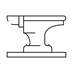 anvil for forging metal line icon vector. anvil for forging metal sign. isolated contour symbol black illustration