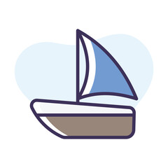 Sailing Boat vector icon