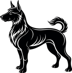 Dog Silhouette Black Vector
