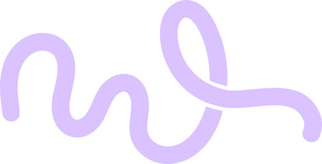 Abstract organic shape. Doodle element. Cute scribble and playful groovy squiggle line. Simple cartoon stroke. Curve trendy geometric wavy element