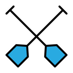 Paddle Boat Vector Filled Icon Design