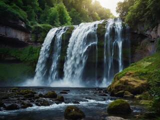 Fototapeta premium waterfall in the mountains