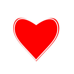 A heart symbolizing love and passion. A heart for Valentines Day. Vector illustration of a red heart for your design.