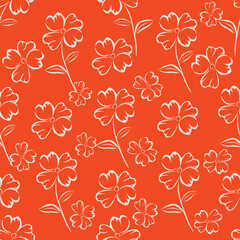 Amazing seamless floral pattern with bright colorful small flowers.