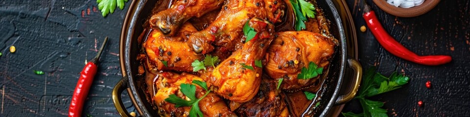 Traditional Indian Spices Infused Spicy Chicken Curry