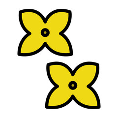 Forsythia Vector Filled Icon Design