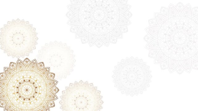 Simple luxury ornamental rotating mandala looping animation for video background