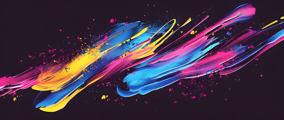 The abstract background explodes with dynamic colorful paint splashes. , conveying urgency in the visuals, can be used for E-commerce Websites, and Social Media Advertising design