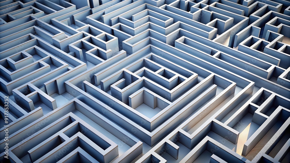 Aufkleber the labyrinth of the mind: a visual representation of cognitive processes generative ai