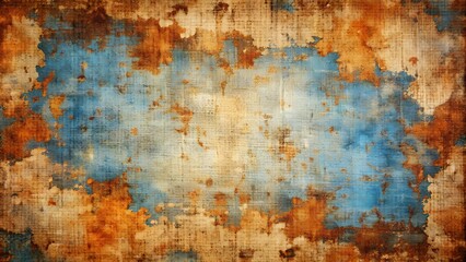 Obraz premium Timeworn Tapestry: A Vintage Canvas of Rusted Hues AI Generated