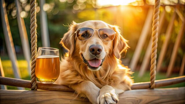 Brewtiful Day for a Pup  AI Generated