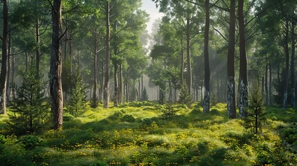Fototapeta premium morning in the forest