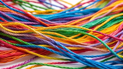 Abstract Paper Chain of Interconnected Shapes  AI generated