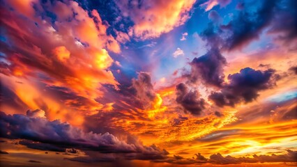 Fototapeta premium A Vivid Tapestry of Clouds Across the Sky generative AI