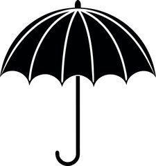 Umbrella silhouette Black vector