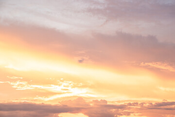 sunset sky with clouds