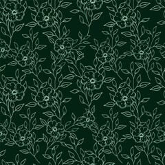 Abstract seamless allover floral chintz pattern design for Textile prints, wallpapers and other decorative projects