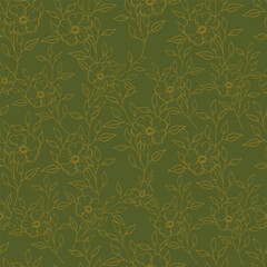 Abstract seamless allover floral chintz pattern design for Textile prints, wallpapers and other decorative projects