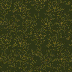 Abstract seamless allover floral chintz pattern design for Textile prints, wallpapers and other decorative projects