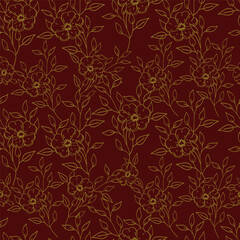 Abstract seamless allover floral chintz pattern design for Textile prints, wallpapers and other decorative projects