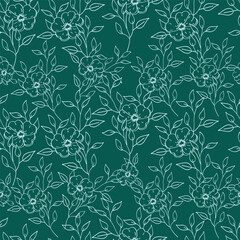 Abstract seamless allover floral chintz pattern design for Textile prints, wallpapers and other decorative projects