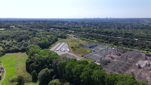 Battery Energy Storage System Aerial View
