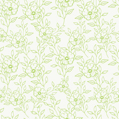Seamless winter floral pattern with branches and berries. Pastel palette white background.