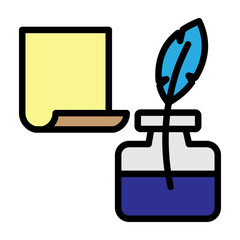 Poetry Vector Filled Icon Design