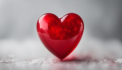 Fototapeta premium red heart in snow
