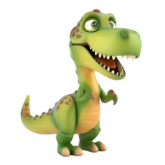 Fototapeta premium Cartoon dinosaur, Dinosaur close-up, Dinosaur PNG, Cute dinosaur, 3D dinosaur, Dinosaur illustration, Dinosaur face, Dinosaur character, Dinosaur design, Dinosaur art, Cartoon dino, Dinosaur rendering