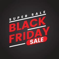 Black Friday super sale social media template 
