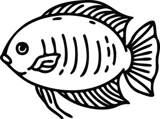 fish outline design