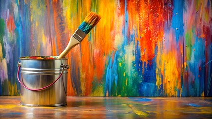 Abstract Expressionism: A Colorful Dance of Paint  AI generated