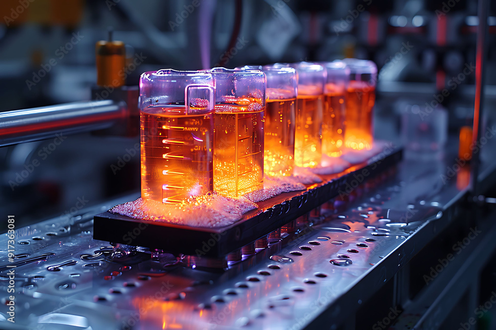 Poster investigating thermal property of material laboratory setting detail experiment involving calorimetr