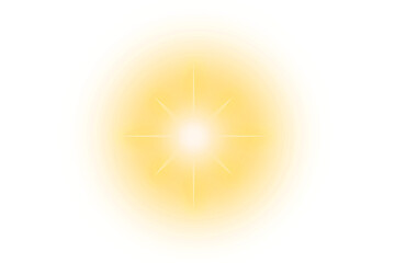 vector sun flare light on transparent background. digital flare, iridescent glare on PNG. glowing star. Sparks and bright sparkles effect on transparent background. abstract sun vector illustration