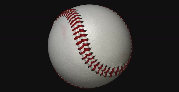 BaseballI 3d Computer Generated Image (CGI) - Keyable 20 second loop (rotates on one axis in 3d space)