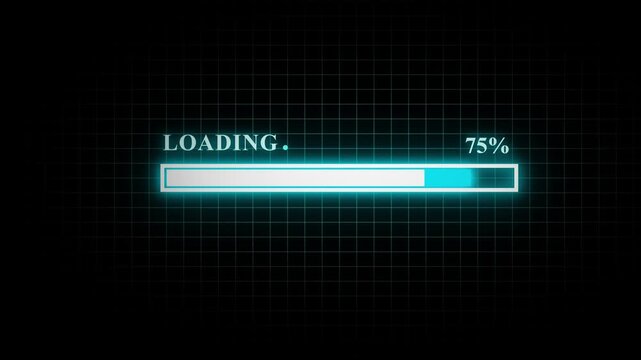 Progress bar loading animation. video animation of loading bar.