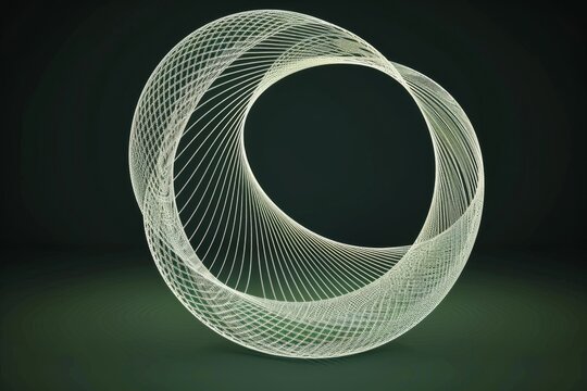 3D Render Abstract Digital Chain Concept - Blue Glowing Connection. Beautiful simple AI generated image in 4K, unique.