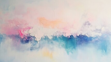 Fototapeta premium Abstract pastel painting with textured brush