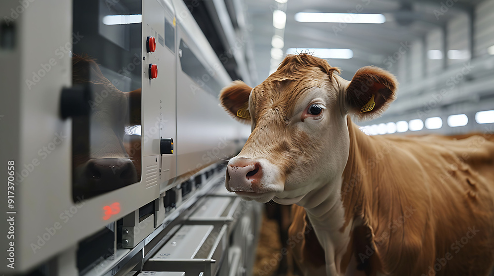 Poster robotic milking systems 3d vision technology milking dairy cows state of theart barns in the netherl