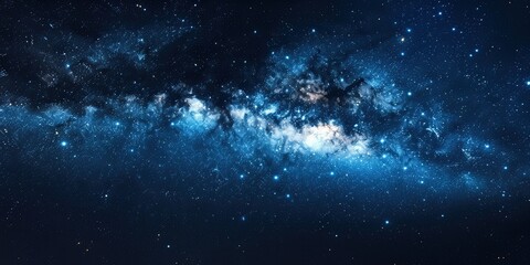 Obraz premium Clearly milky way on night sky with a million star, with copyspace