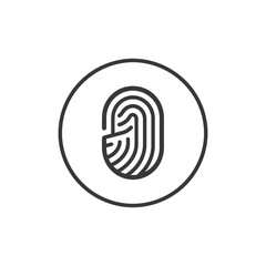 Fingerprint Icon Inside a Circle