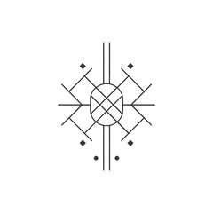 Fototapeta premium Geometric Abstract Design with Lines and Circles