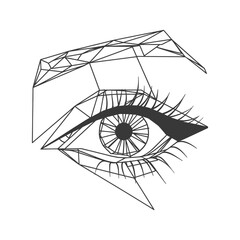 Fototapeta premium Geometric Abstract Illustration of an Eye